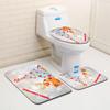 Christmas Bathroom Floor Mat Toilet Three-Piece Set