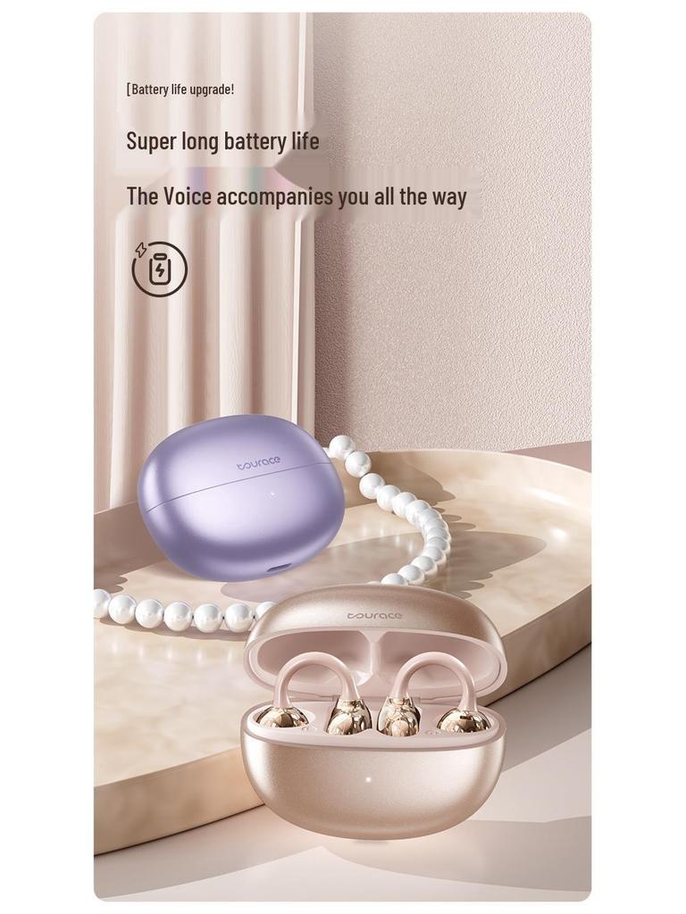 Bluetooth In-Ear Bone Conduction Earphones with AI Translation, Sports-Grade Noise Reduction, and Extended Battery Life