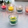 Vertical Stripe Transparent Glass Aroma Candle Holder