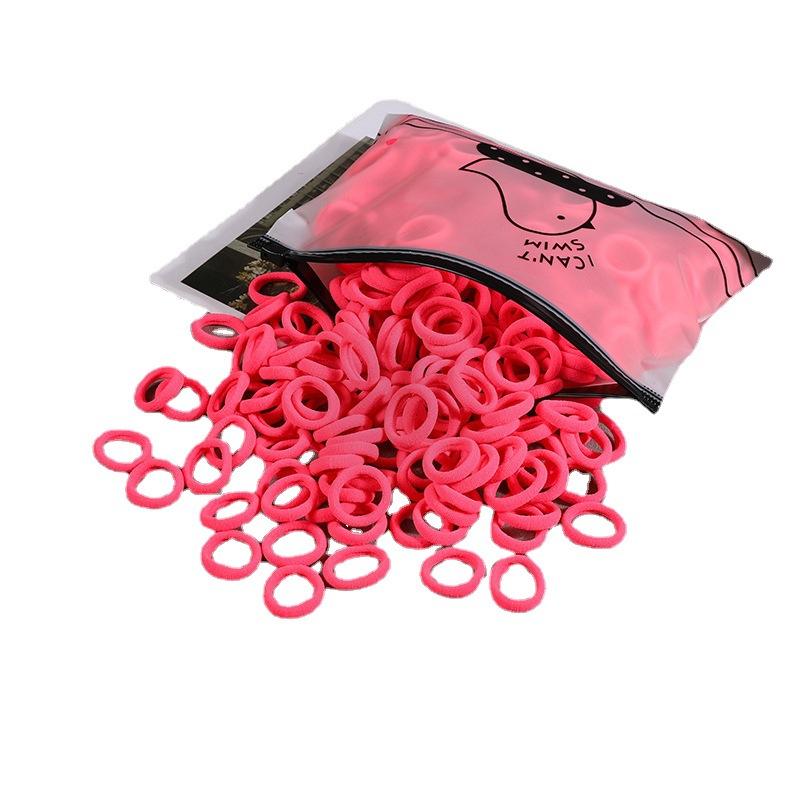 

100PCS Baby Rubber Band Female Tie Hair Ring Children Girls Headband High Elastic Hair Rope Girls Hair Accessories Headgear красный