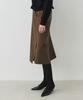 City Breeze Frame Wrap Skirt_Brown