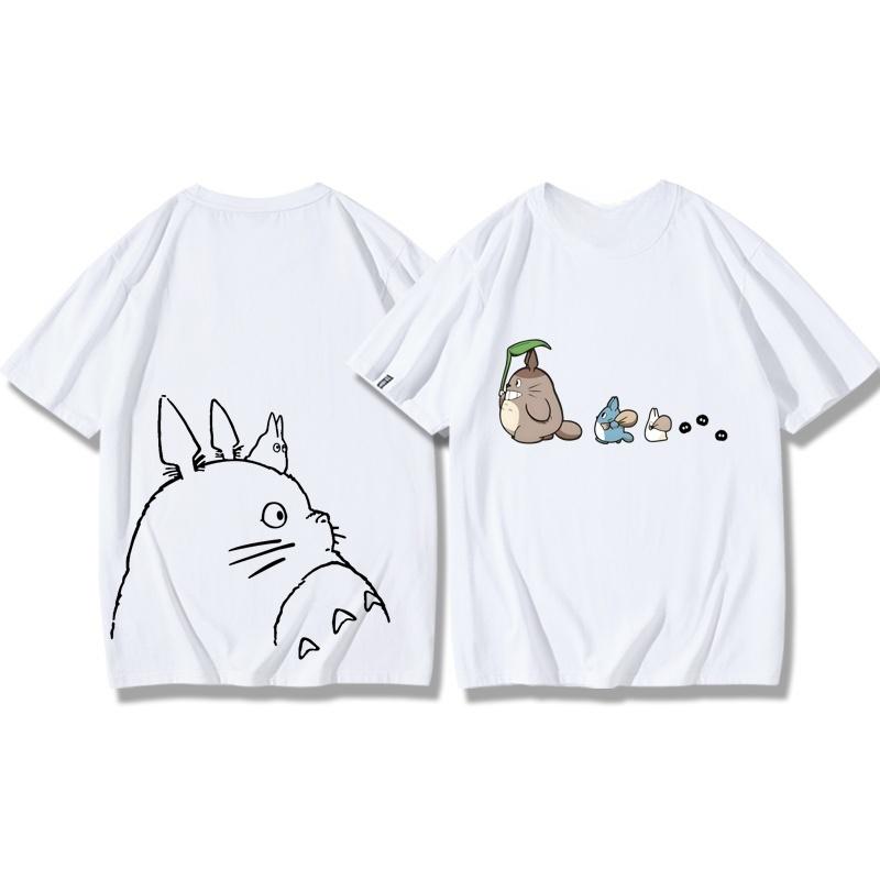 

Новая летняя хлопковая футболка с принтом Тоторо, детская одежда, уличная мужская и женская одежда, летняя мода, повседневный топ, футболка 4XL