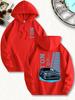 New Stylish MenS Hoodie Designed Like a Cool Sports Car Perfect for Casual Wear with a Drawstring Hood Front Kangaroo Pocket