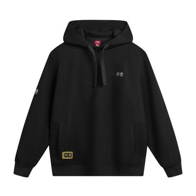 Li Ning Sports Lifestyle Series Loose Fit Pullover Hoodie With Embroidered Pattern Unisex Hoodies AWDVB33-4