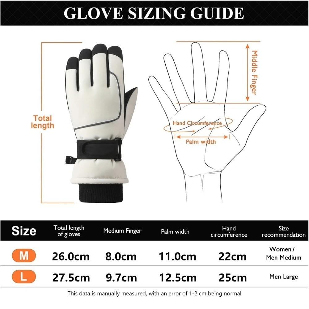 Anti-Skid Winter Gloves Thick Waterproof Gloves Fashion Ski Gloves  Men Women
