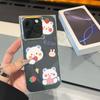 Square Back Tube Protection Clear Case For iPhone 11 14 Pro Max 13 12 16 ProMax 15 Plus Anti-Oxygen,Strawberry Bear Pattern Casing