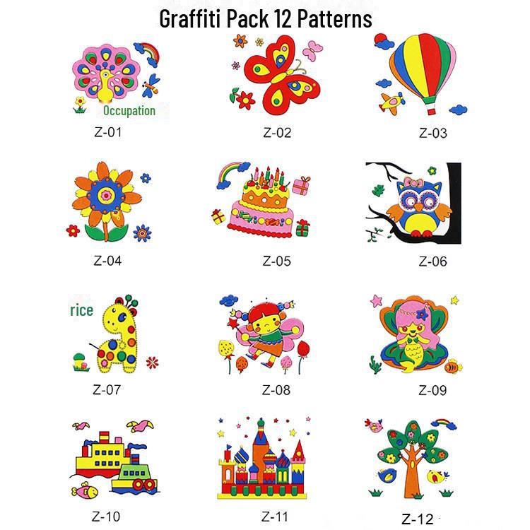 Children's Eco-Friendly DIY Graffiti Art Bag: Non-Woven, Handmade Coloring Handbag.