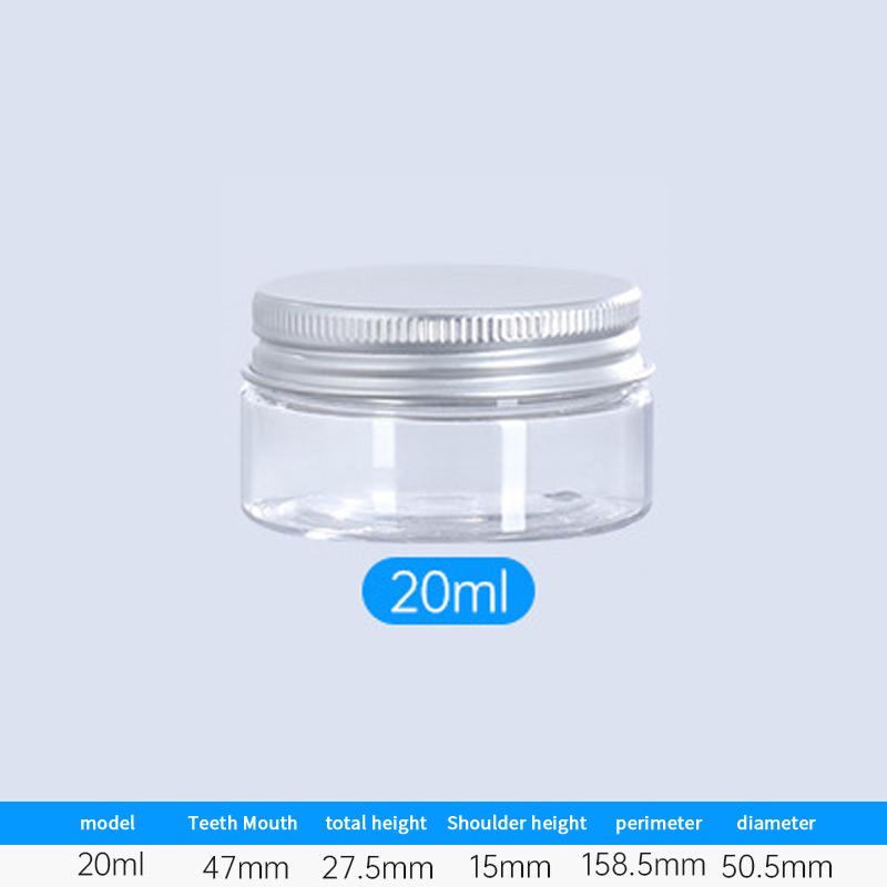 5 Pcs Travel Face Cream Jar Empty Plastic Cosmetic Makeup Bottle 20Ml 30Ml 50Ml Transparent Storage Container Refillable Bottles