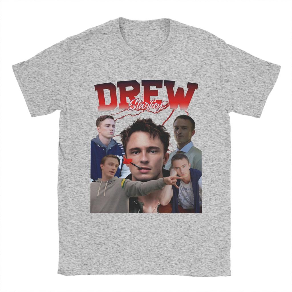 Drew Starkey Maglietta Unisex Cotone Puro Divertente Girocollo Manica Corta Abbigliamento Stampato