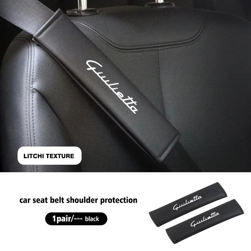 AAACK1 Car Stickers For Alfa Romeo Car Belts Covers Padding Carbon Fiber Belt Shoulder Accessories For Alfa Romeo 159 Giulietta Giulia