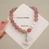 Natural Strawberry Crystal Bracelet Bangles Women Fashion Jewelry Accessories Gift