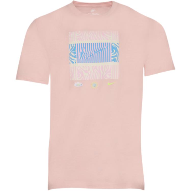 

Nike Мужская футболка с графическим принтом, с коротким рукавом, топы, розовая FQ6322-003 S