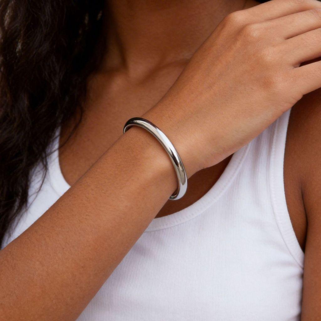 Keine IP-Beschichtung Stil Edelstahl Geometrisches Armreif Armband Schmuck Für Damen Herren