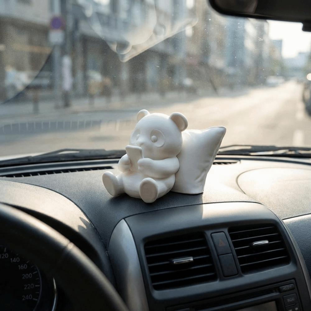 Creative Lazy Panda Figurine Simulated Panda Statue Desk Decoration Animal Model  Home Desk