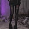 Vintage Cross Pantyhose Breathable Rhinestone Stockings Fashion Black Gothic Tights  Party Wear