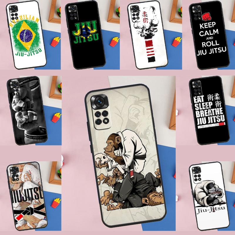 BJJ Brazilian Jiu Jitsu Funda For Xiaomi Redmi Note 13 14 Pro 9 10 11 12 Pro 10S 11S 12S Redmi 13C 10C 12C 14C Case