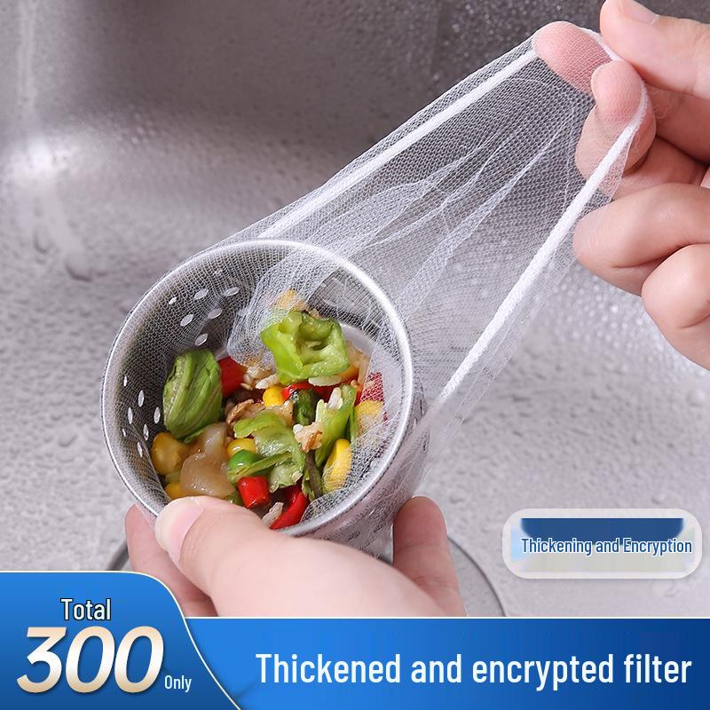 Large Disposable Kitchen Sink Drain Filter Mesh Bags - Anti-Clog Vegetable Washing Strainers