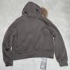Womens Warm Hooded Coat With Faux Fur Trim Embroidery Beading Thick Cotton-Polyester Blend Slim Fit Korean Style Winter