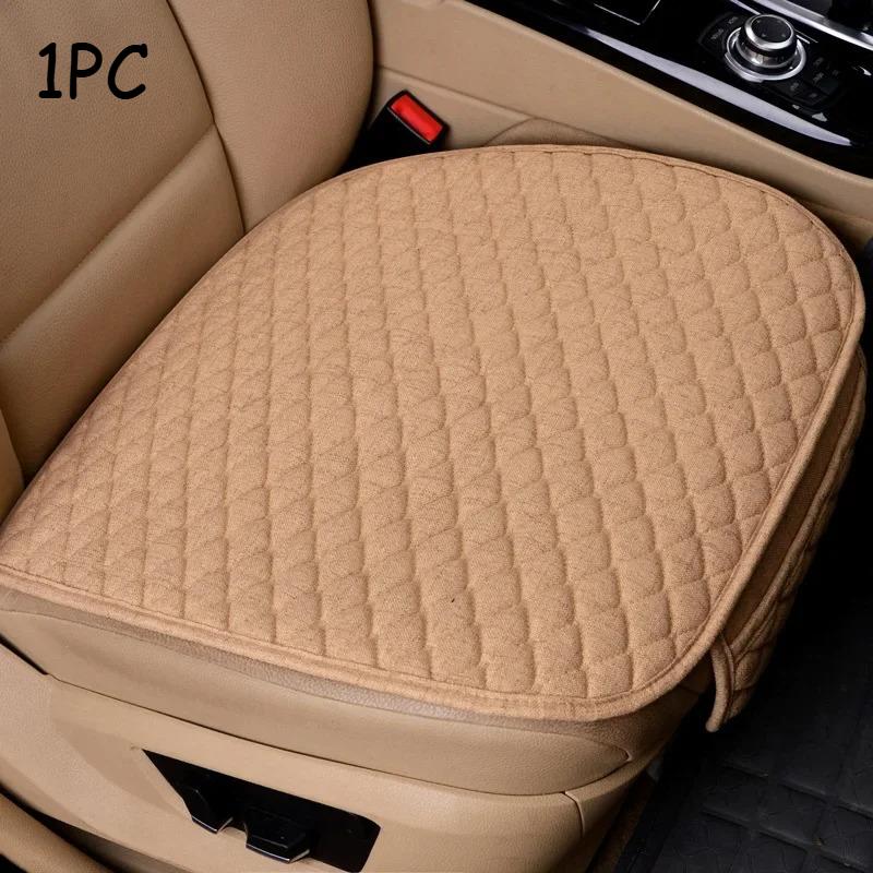 Breathable Linen Seat Pad for Car – Slip-Resistant Bottom Cushion Only, Uses in Most Vehicles Year-Round Comfort