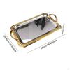 Decorative Serving Tray Coffee Table Bathroom Organizer Vanity Trays with Handles for Dessert