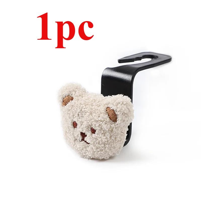 

2 pieces of cute cartoon bear car seat back hooks for storage, car headrests, grocery bags, handbags and car decorations