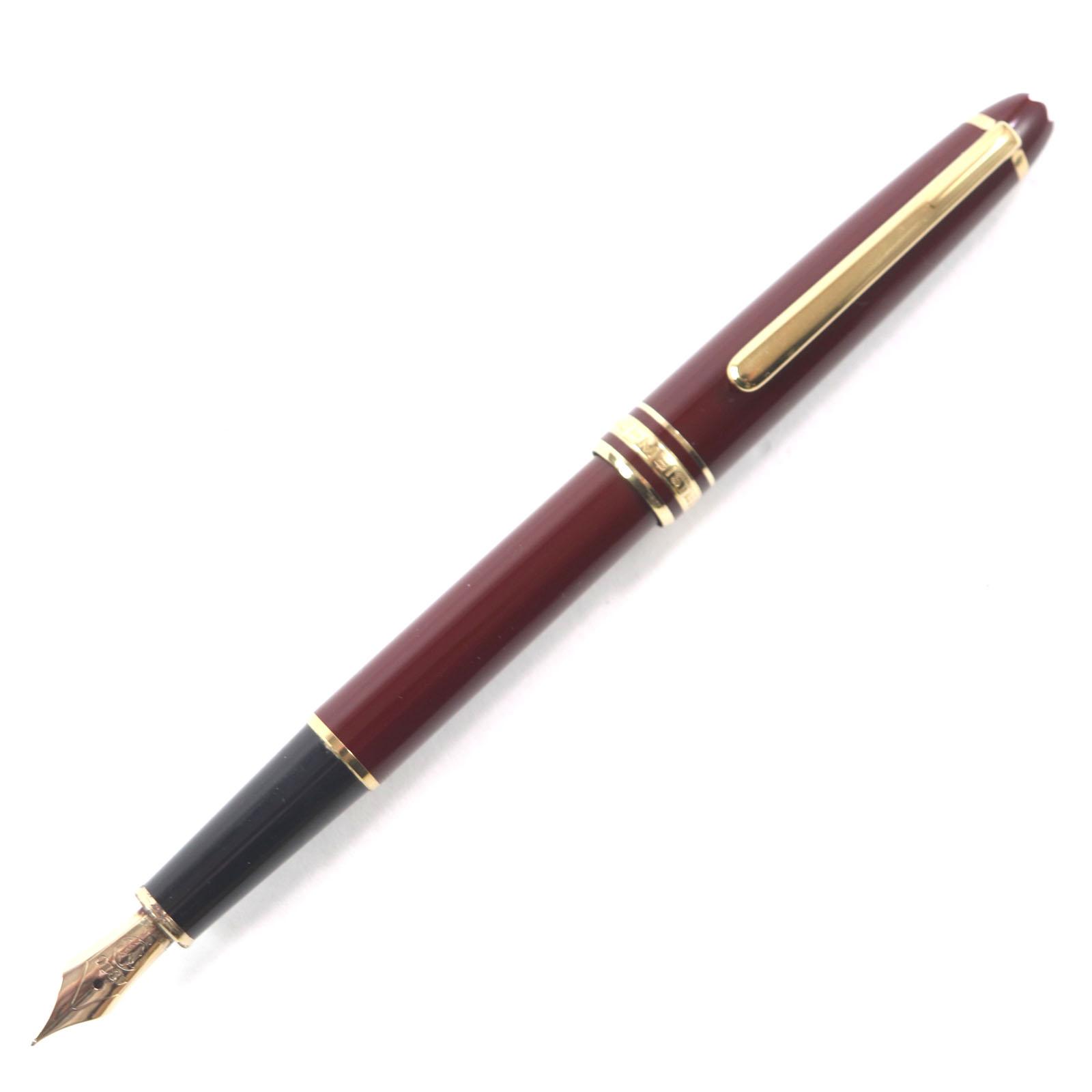 MONTBLANC fountain pen Meisterstück Classic white star Bordeaux gold 14K mens Used