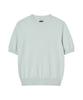 JE NE SAIS QUOI Signature Crew Neck Short Sleeve Cashmere Knit_ Mint