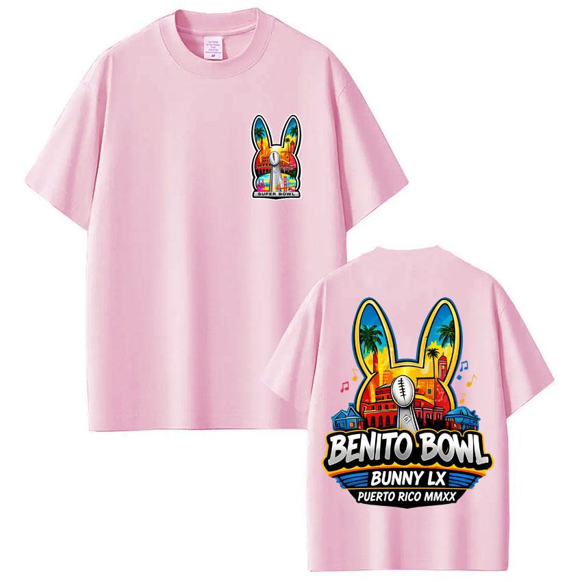 

Rapper Bad Bunny Super Bowl Graphic T Shirt Trend Vintage Men Women O-Neck T-shirt Oversized Cotton Casual T Shirts 2XL