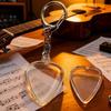 Picks Size Case Guitar Pick Keyring Transparent Guitar Pick Keychain  Jewelry Gift
