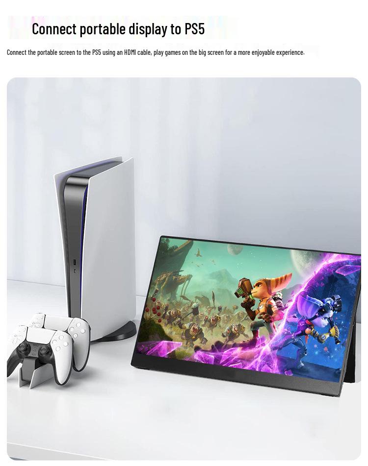 15.6" Portable Monitor: Expand Your Laptop or Game with HD IPS(Screen)