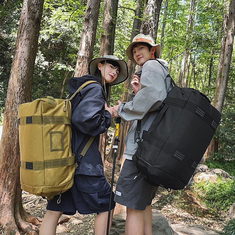 Mountain Outdoor Leisure Travel Bag Large Capacity Design Sense Couple Tooling Wind Travel Backpack Short-distance Luggage Bag