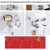 Hair Dryer and Straightener Holder Hair Dryer Holder with Socket Holder Wall Mounted Hair Dryer Holder Screwless Suitable for All Types of Hair Drye