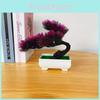 Realistic Small Pine Bonsai With Plastic Blossoms For Living Room And Green Plant Collectors