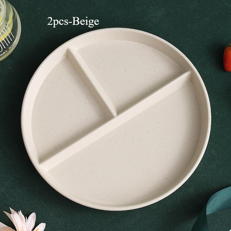 Round Split Plate Food Plate Fruit Salad Plate Dishes Ceramic Plate Ceramic Plate Dessert Plate Trinket Dish