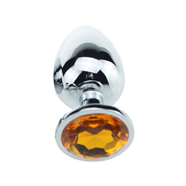 1PCS Small Size Metal Crystal Stainless Steel Anal Plug Jewelled Anal Butt Plug Sex Toys Products