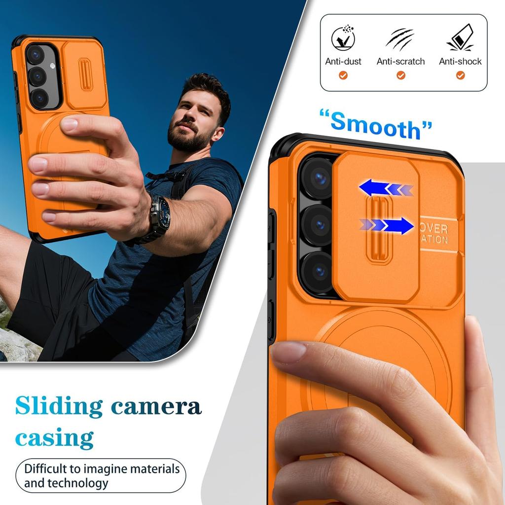 Phone Case For Samsung Galaxy S26+ Plus with Camera Cover, Magsafe, Heavy Duty Magnetic Case
