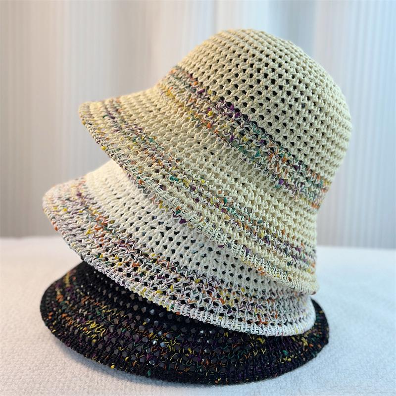 Summer Beach Bucket Hat For Women Top Quality Outdoor Casual Breathable Sunshade Wide Brim Colorful Fisherman Cap Party Gift