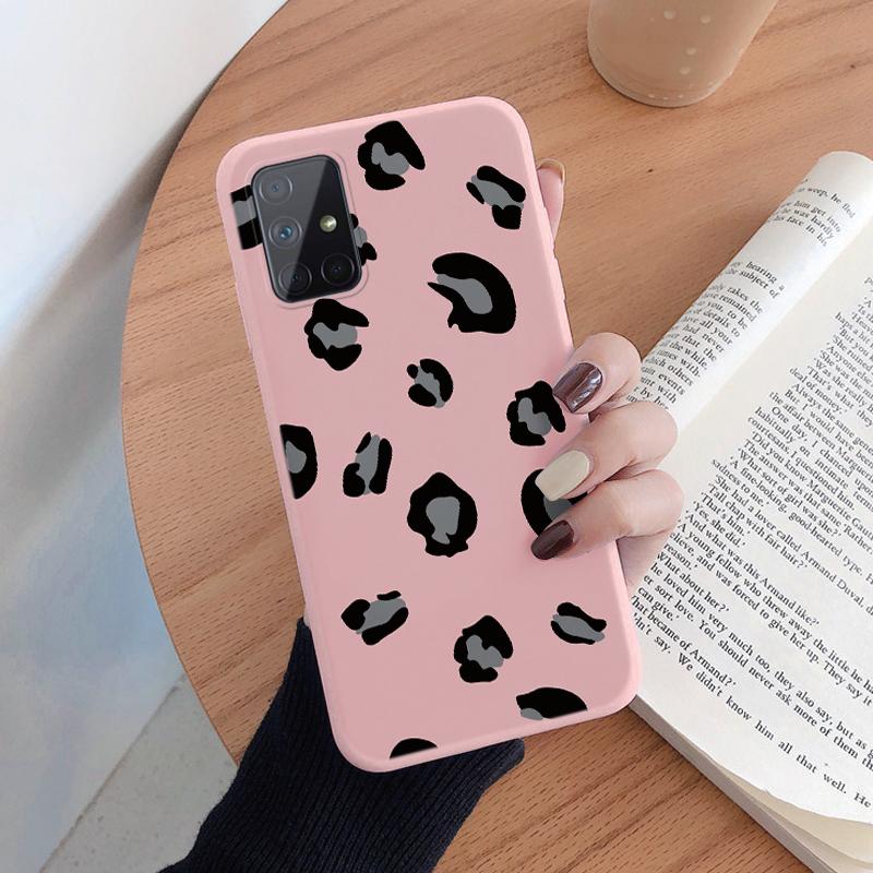 Leopard Print Phone Case For Samsung Galaxy A51 4G 5G A71 5G Protection Back Cover Soft Silicone Fundas For Samsung A 51 Coque