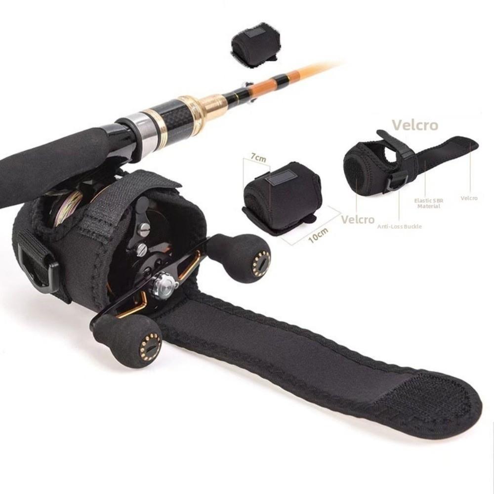 Black Color Fishing Reel Bag Protective Design Spinning Reel Cover  Travel Storage