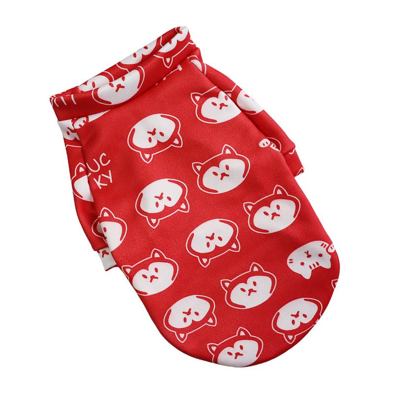 Floral Fleece Dog & Cat Sweatshirt: Fashionable Pet Wear for Spring, Autumn, and Winter