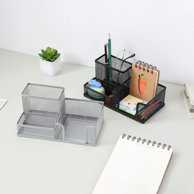 Multifunctional Pen Holder Creative Metal Iron Art Storage Pen Holder Student Stationery Desktop Office Storage Box