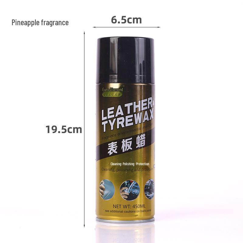 Interior Car Wax for Dust Removal and Polishing: Leather, Dashboard, and Plastic Maintenance 450ml