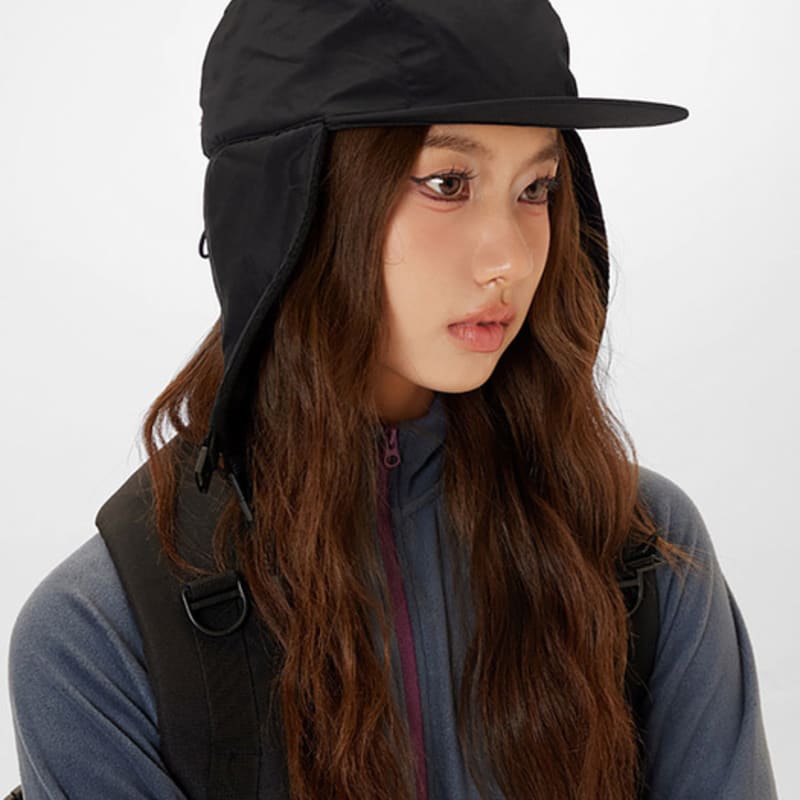 LOOKING4U The Cap Outdoor Trooper Waterproof Earmuff Cap Black
