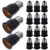 15Pcs Light Bulb Base Adapter E14 E12 Socket Converter Heavy Duty Lamp Holder for Ceiling Fixture Chandelier Installation