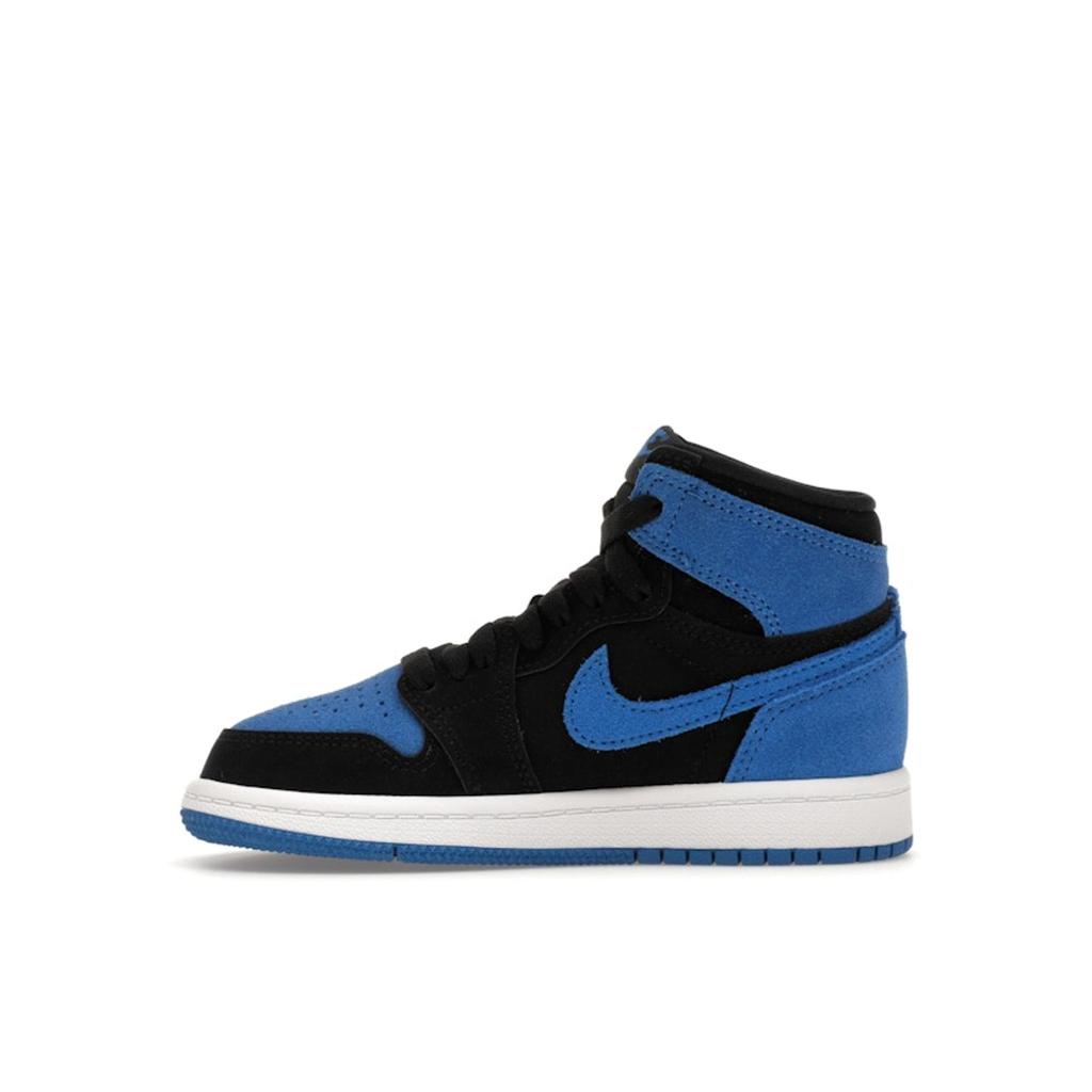 Air Jordan 1 Retro High OG PS Royal Reimagined Kids Sneakers Blue Black Royal-Blue FD1412-042