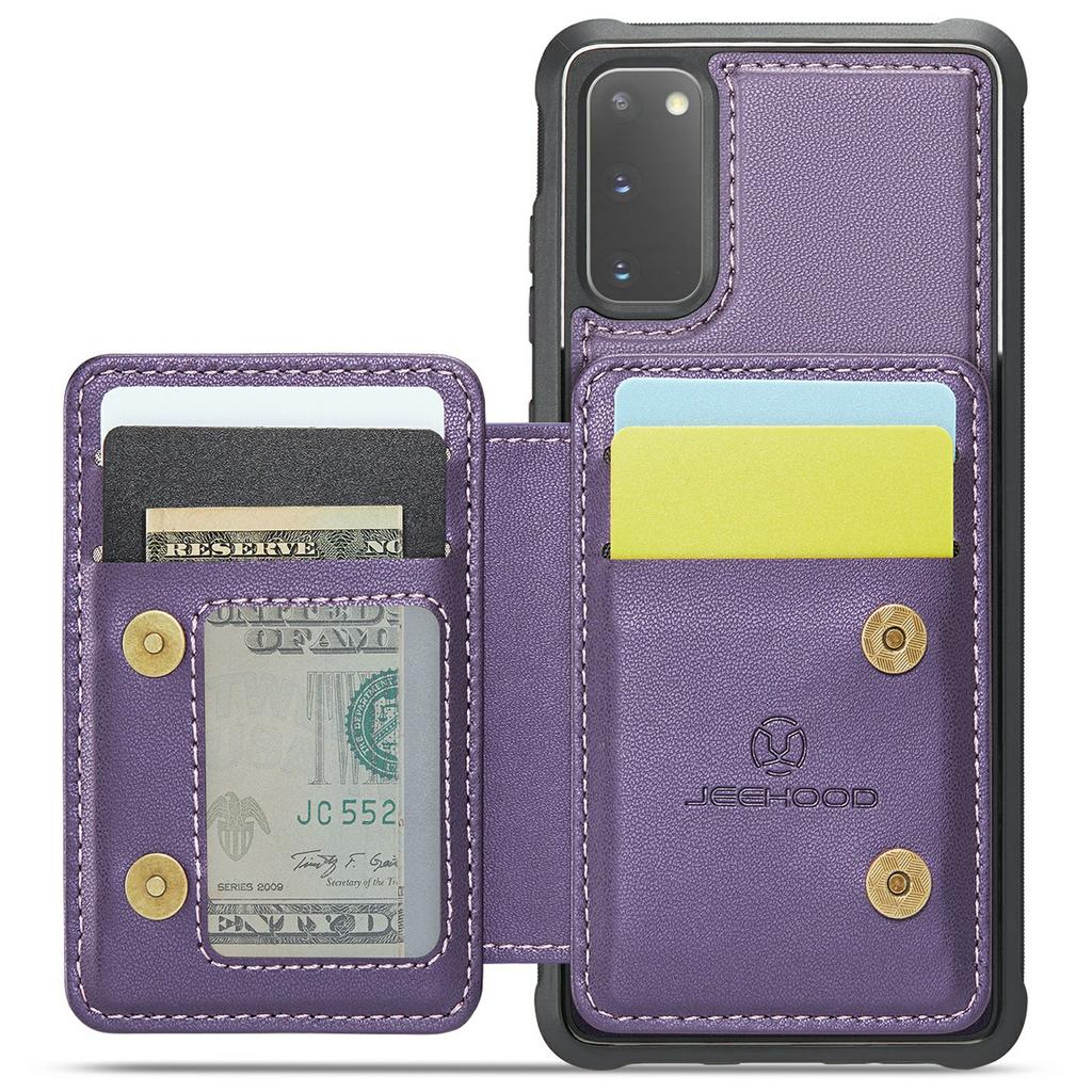 Für Samsung Galaxy S20 4G/5G Hülle Leder Handyhülle mit abnehmbarem magnetischem Kartenfach