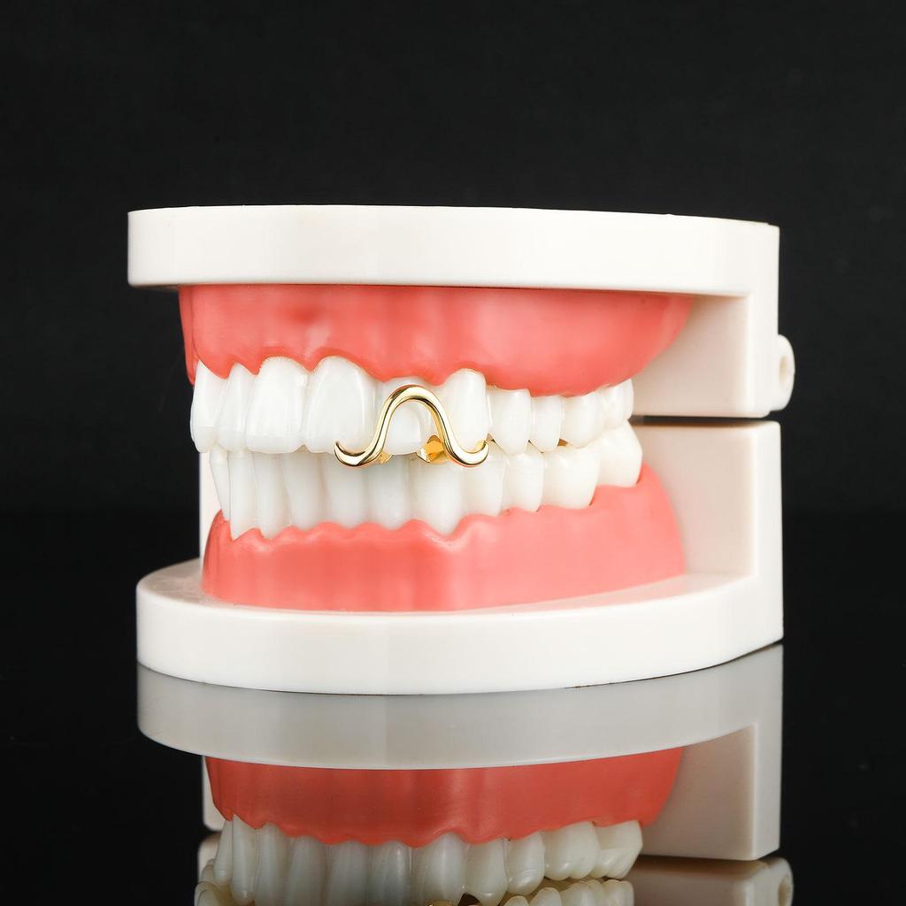 European-US Trendy Zircon Snake Water Ripple Hip Hop Grillz for Men & Women
