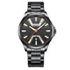 Herrenuhr, Massives Armband, Perfekte Quarz