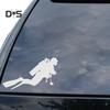DYS Auto Shop Fashion Scuba Diver Reflective Car Vehicle Body Window Decals Sticker Decor