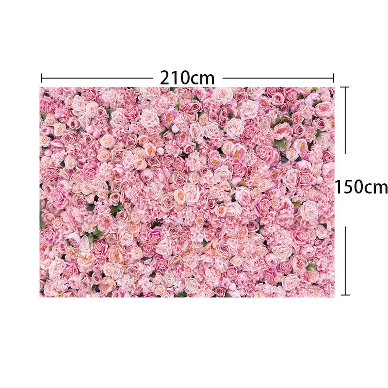 Pink Rose Flower Wall Backdrops Wedding Birthday Floral Theme Party Background